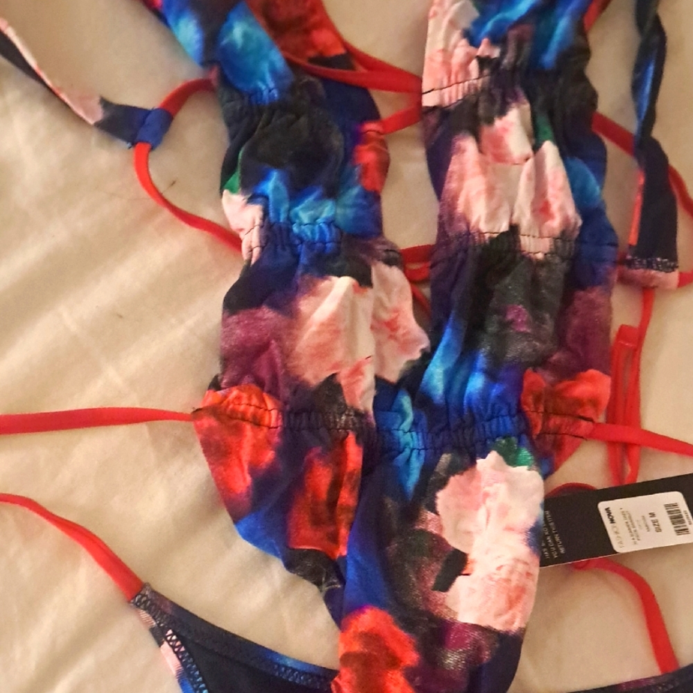 Vibrant Multicolor Strappy Swimsuit